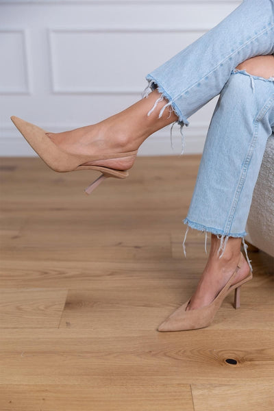 Ava | Nude slingback heels