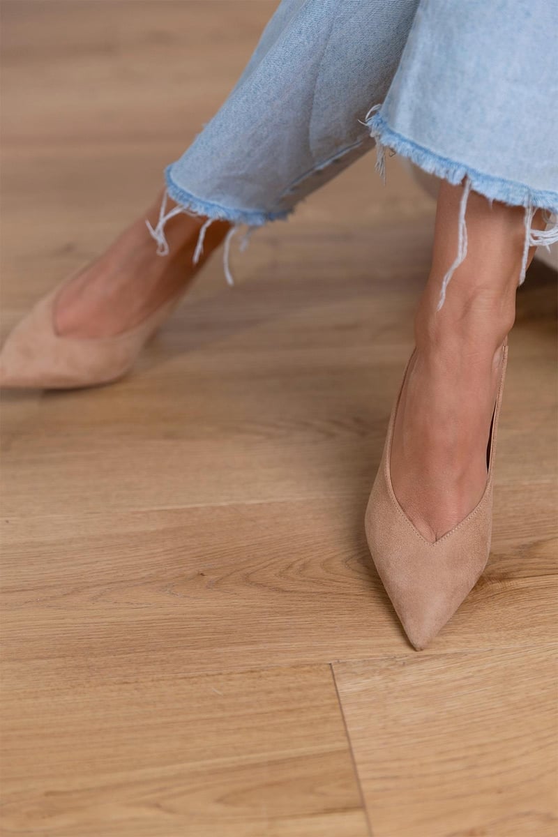 Ava | Nude slingback heels