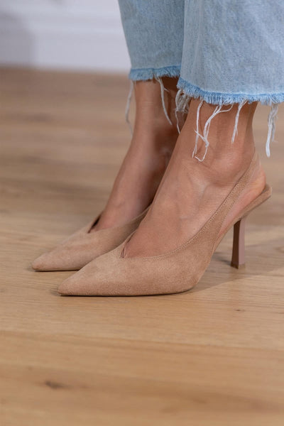 Ava | Nude slingback heels